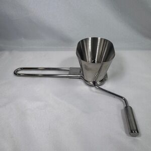 Stainless Steel Rotary Parsley Mincer Manual Herb Grinder Hand Crank Tool Silver